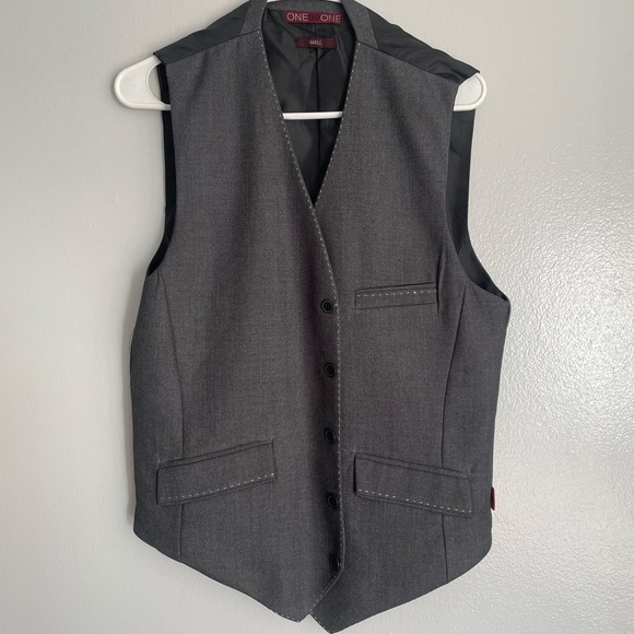 One 90 One Other - Mens One 90 One Grey Dress Vest